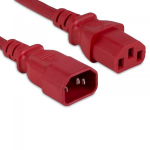 eNet Components C13C14-RD-5F-ENC power cable Red 59.8" (1.52 m) C14 coupler C13 coupler