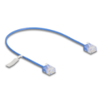 DeLOCK RJ45 Network Cable Cat.6 UTP Ultra Slim 0.3 m blue with short plugs