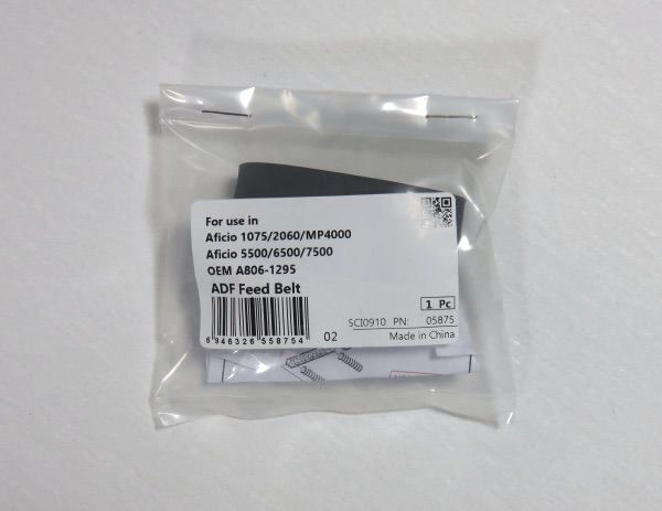 RICA8061295DD DATA DIRECT Ricoh 1060 2051 MP2060 MPC3003 6004 ADF Feed Belt Compatible