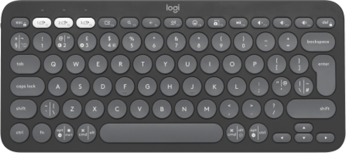 Logitech Pebble Keys 2 K380s keyboard RF Wireless + Bluetooth...