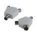 Cables Direct 9.5MM 1 MALE-2 FEMALE ADAPTOR WHITE Cable splitter
