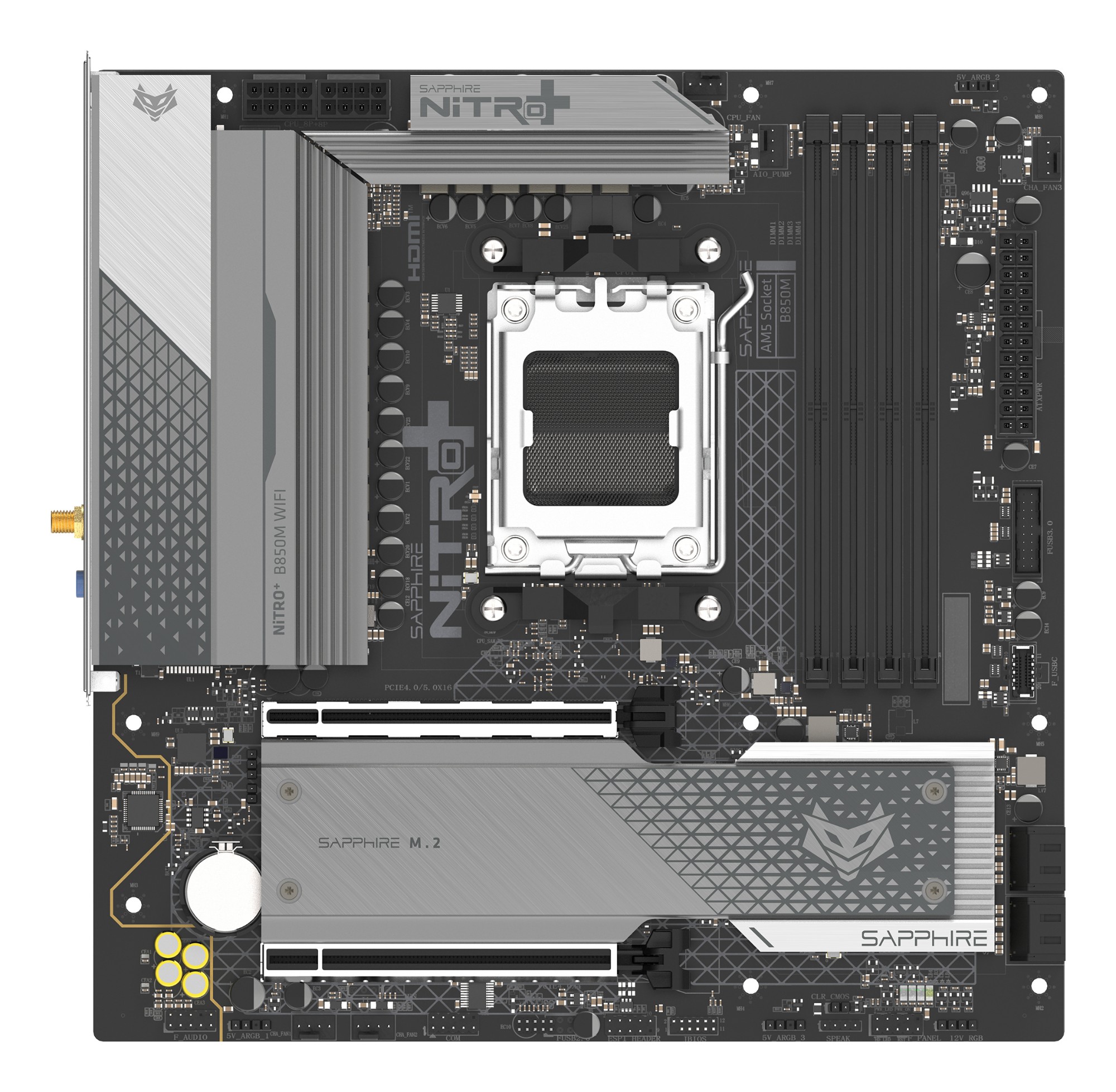 Sapphire NITRO+ B850M WIFI AMD B850 Socket AM5 micro ATX