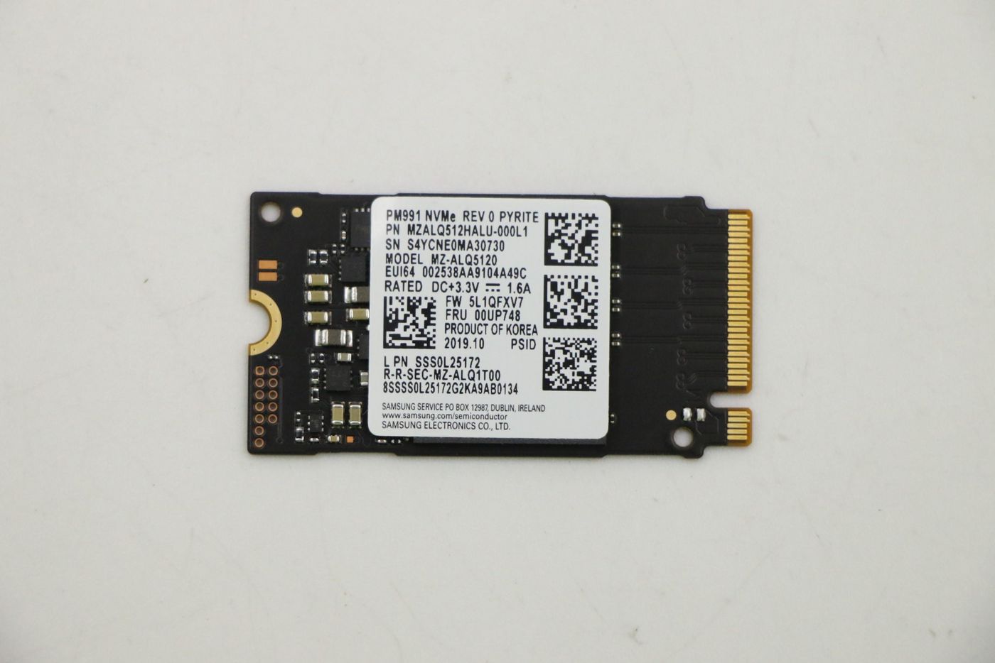 Image of Lenovo SSD M.2 2242 512GB FRU SSD M.2 2242 512GB Samsung - Approx...