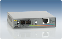 Image of Allied Telesis 100TX to 100FX (SC) standalone media converter...