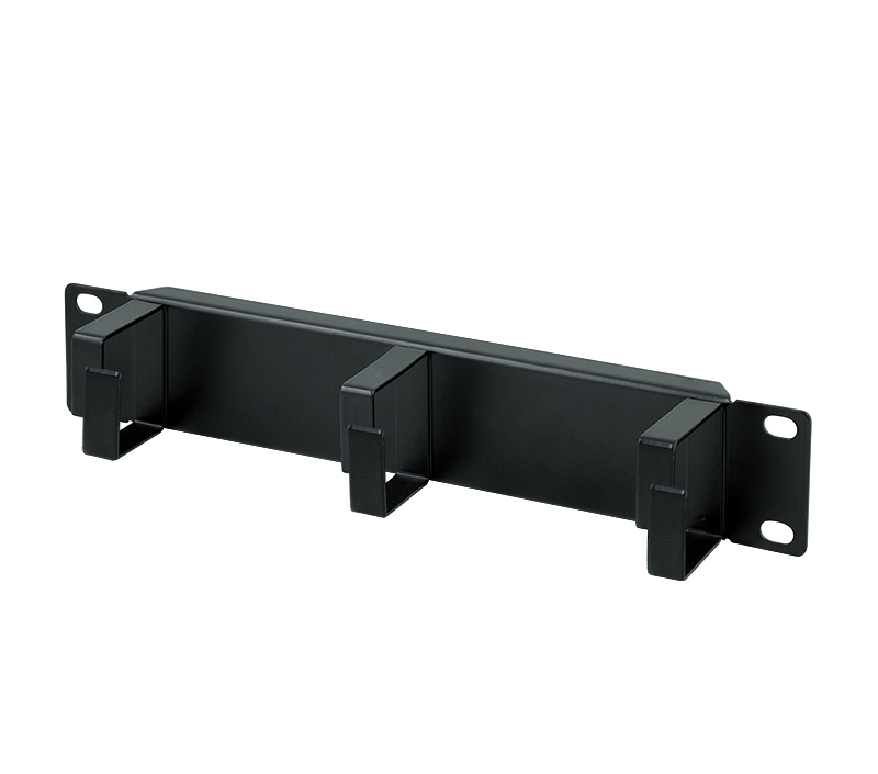 LogiLink 10" cable management panel 1U with 3 guide rings, black