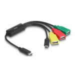 DeLOCK 64203 cable gender changer USB Type-C 3 x USB-A female + 1 x USB-C Multicolour