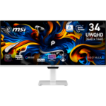 MSI PRO MAX 341QPXW14G computer monitor 86,4 cm (34") 3440 x 1440 Pixels UltraWide Quad HD QD-OLED Wit