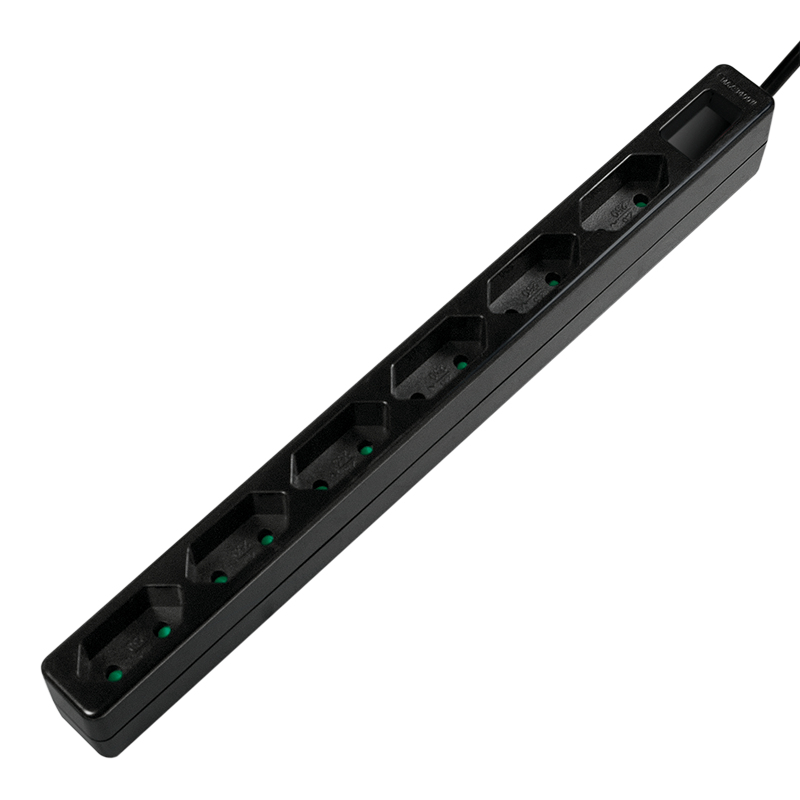 Image of LogiLink LPS231B power extension 1.5 m 6 AC outlet(s) Indoor Black