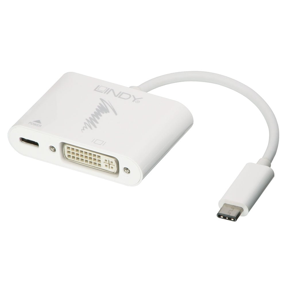 Lindy USB Type C to DVI Converter with Power Delivery
