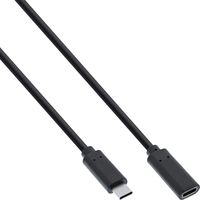 Image of InLine USB 3.2 Gen.1x2 Extension Cable, USB-C male/female, black, 2m