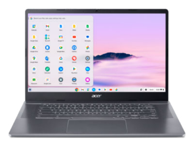 Acer Chromebook CB515-2HT-5465 Intel® Core™ i5 i5-1235U 39.6 cm (15.6") Touchscreen Full HD 8 GB LPDDR5-SDRAM 128 GB SSD Wi-Fi 6E (802.11ax) ChromeOS Grey