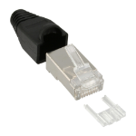 InLine Crimp Connector RJ45 8P8C shielded w. threader+bend protection 100 pcs.