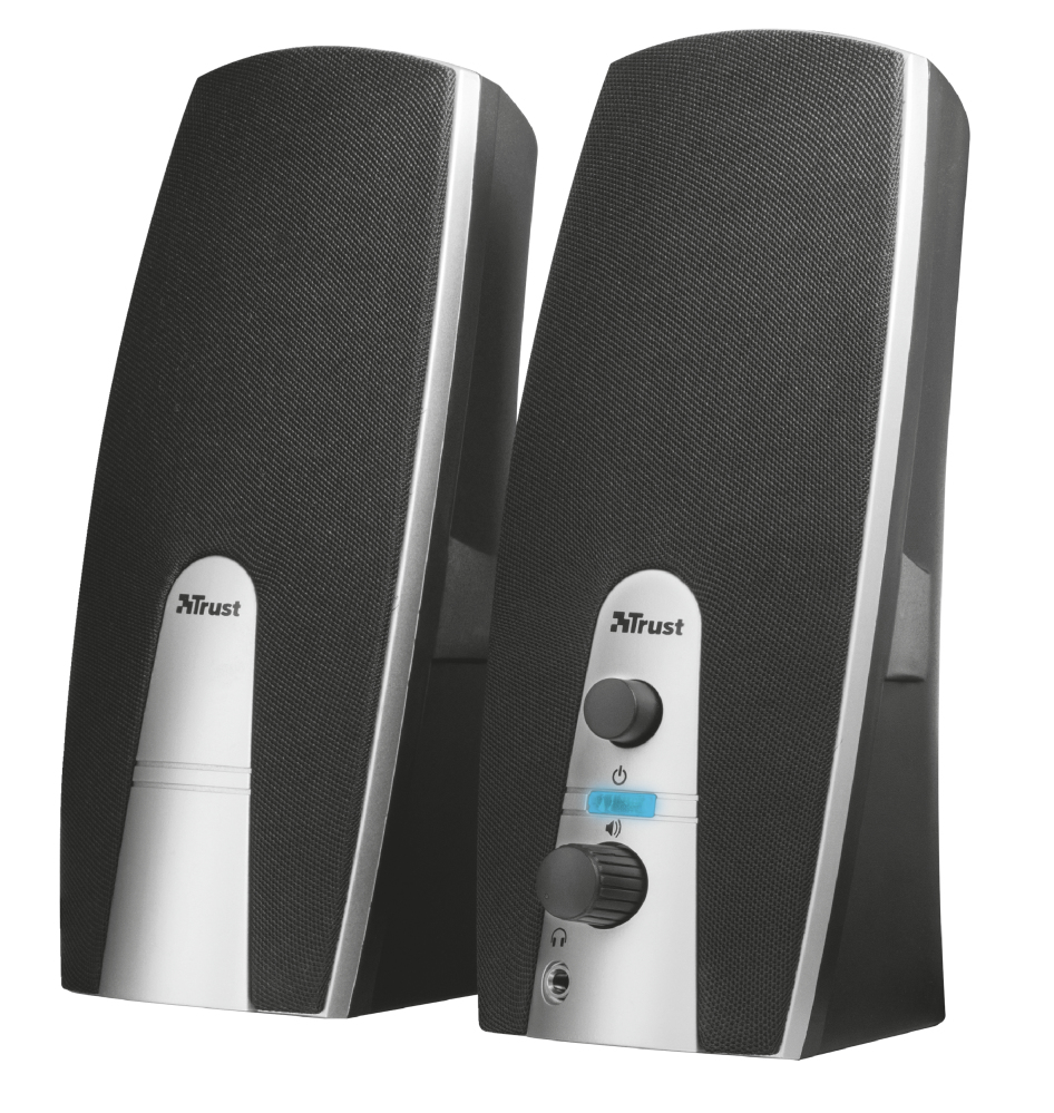 Image of Trust MiLa 2.0 Speaker Set loudspeaker Black, Silver Wired 5 W