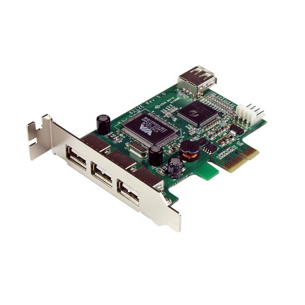 Image of StarTech.com 4 Port PCI Express Low Profile High Speed USB Card