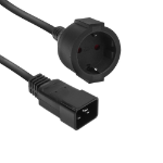 ACT Netsnoer C20 - CEE 7/3 zwart 0,2 m