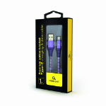 Gembird CC-USB2B-AMCM-1M-PW USB-kabel USB 2.0 1,8 m USB A USB C Violet, Wit