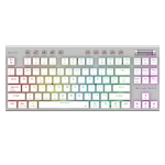 Balam Rush BR-940412 teclado Juego USB + Bluetooth QWERTY Español, Inglés Blanco