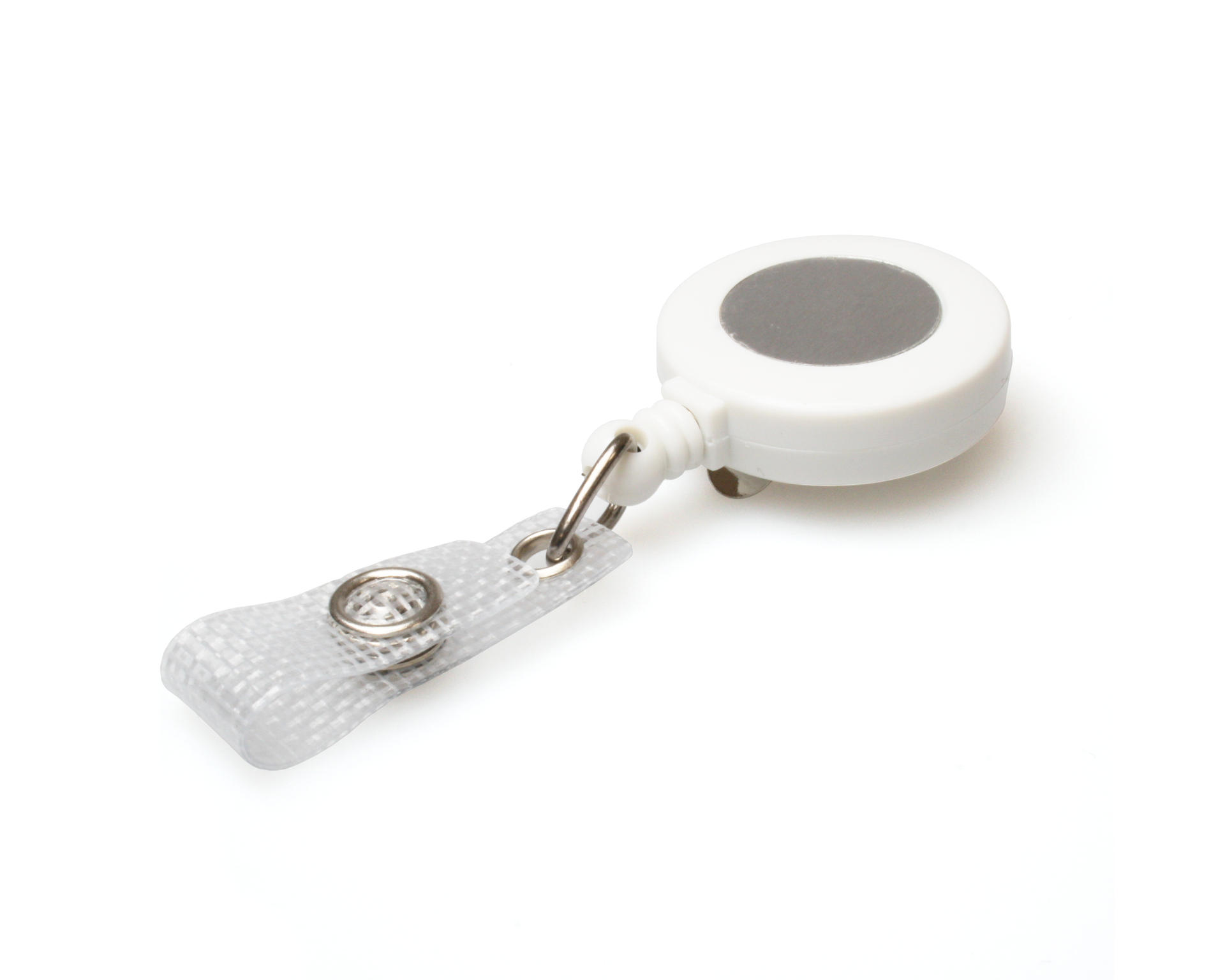 Image of Digital ID White Card Reels with Reinforced ID Straps with Silver...