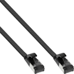 InLine Patch cable flat, U/FTP, Cat.8.1, TPE halogen-free, black, 2m