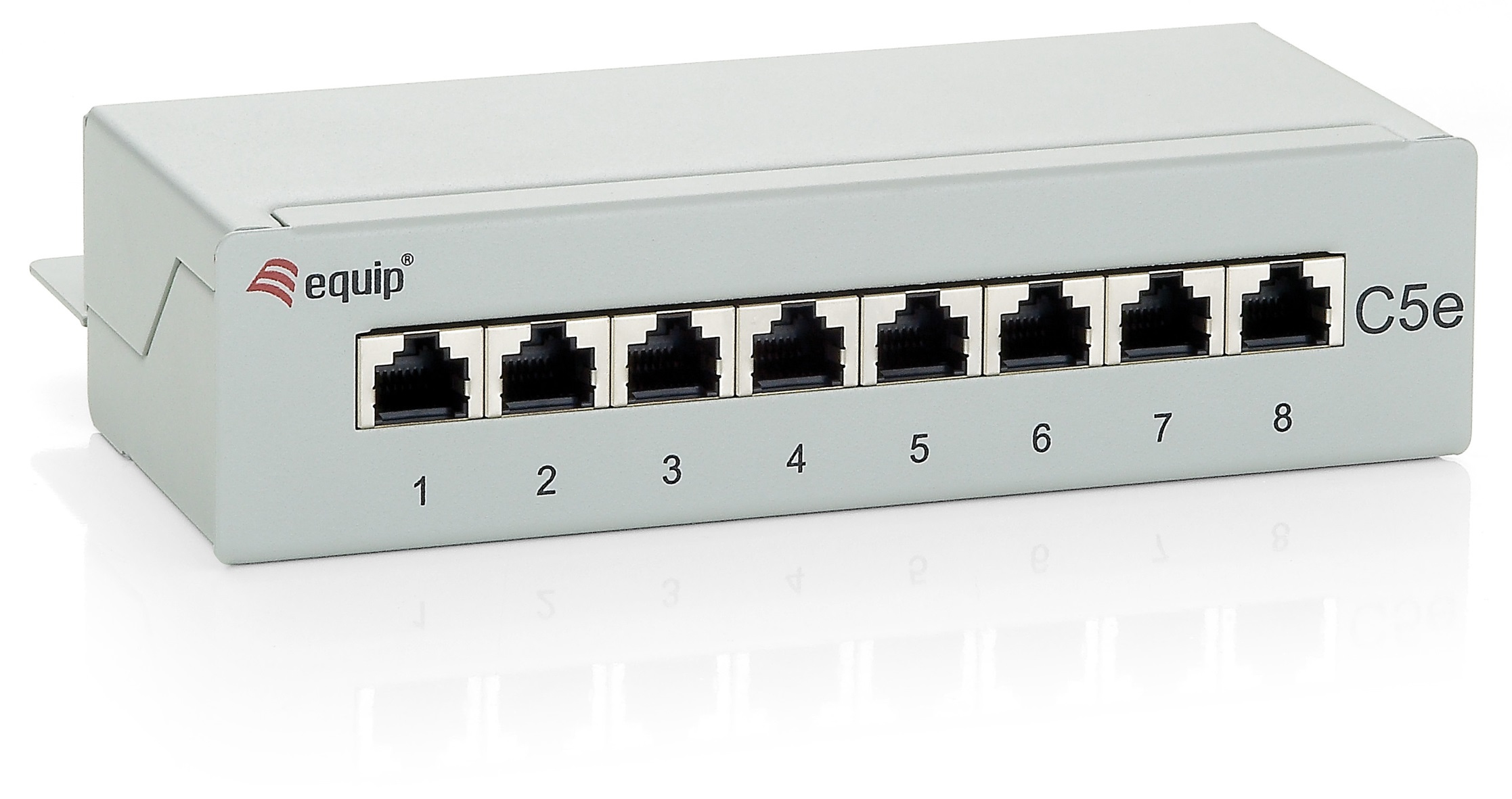Image of Equip 8-Port Cat.5e Desktop Patch Panel, Light Grey
