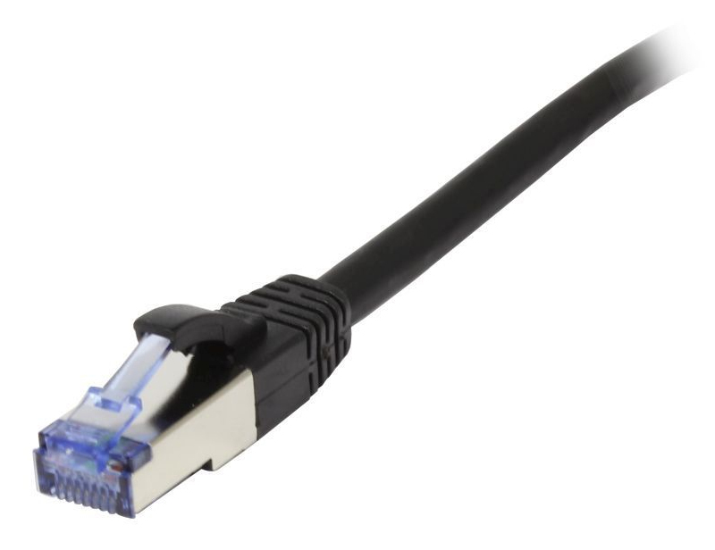 EU Product - Patchkabel RJ45 CAT6A 500Mhz schwarz S-STP S/FTP AWG26 LSZH - Cable - Network thumbnail