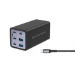 Conceptronic 6-Port 200W GaN USB PD Charger with USB-C Charging Cable, USB-C x 4, USB-A x 2, QC 3.0, PD 3.1, PPS