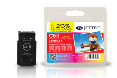 Refilled Canon CL-511 Colour Ink Cartridge