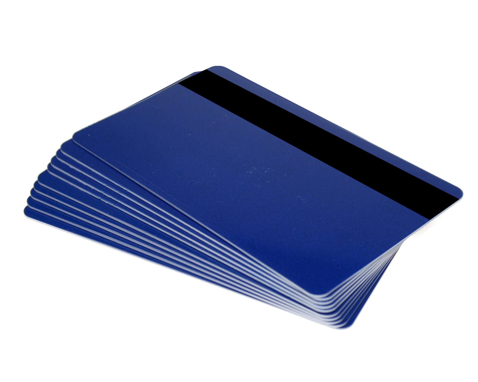 Image of Digital ID Royal Blue 760 Micron Plastic Cards With Hi-Co Magnetic...