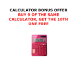 Canon LS123KMPK METALLIC PINK 12 DIGIT DESKTOP CALCULATOR - BUY 9 GET 1 FREE