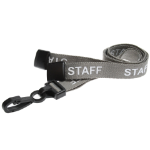 Digital ID 15mm Recycled Grey Staff Lanyards with Plastic J Clip (Pack of 100)