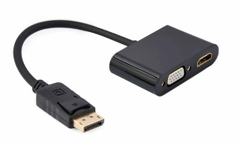 Photos - Cable (video, audio, USB) Gembird A-DPM-HDMIFVGAF-01 DisplayPort cable 0.1 m Black 