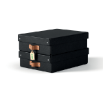 Leitz Puro Storage Box with lid, medium low, 8L, 100% recycled card, pack of 2