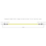 4Cabling 25m SC/A - SC/A OS2 / OS1 Singlemode Fibre Optic Simplex LSZH Patch Lead : 2mm Oversleeving | Yellow