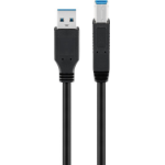 Goobay 93654 USB cable 3 m USB 3.2 Gen 1 (3.1 Gen 1) USB A USB B Black