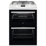 AEG 60cm Gas Cooker with Lid - White