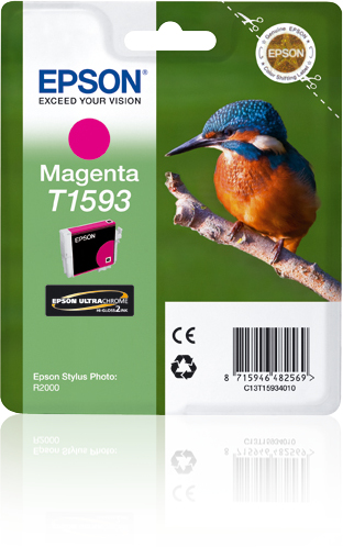 Image of Epson C13T15934010/T1593 Ink cartridge magenta 17ml for Epson...