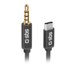 SBS TECABLE35TYCK audio cable 1 m 3.5mm USB Type-C Black