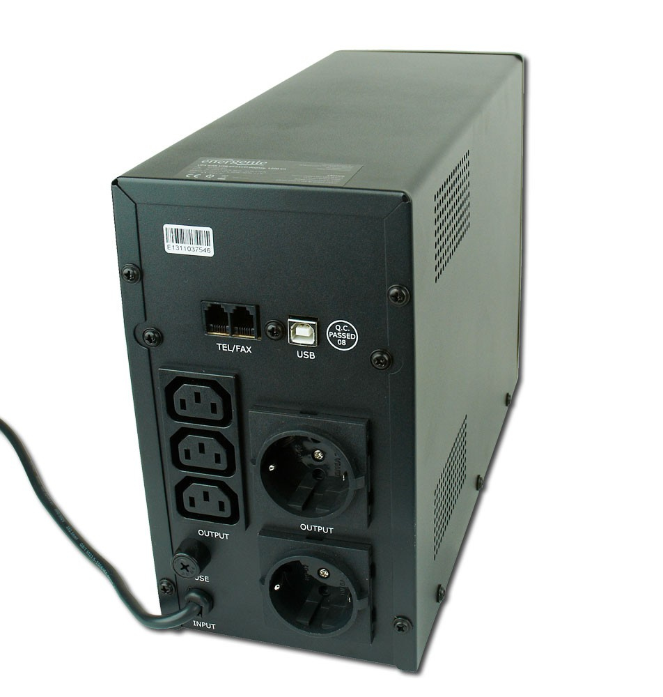 EnerGenie EG-UPS-033 strömskydd (UPS) Linjeinteraktiv 1,2 kVA 720 W 3 AC-utgångar