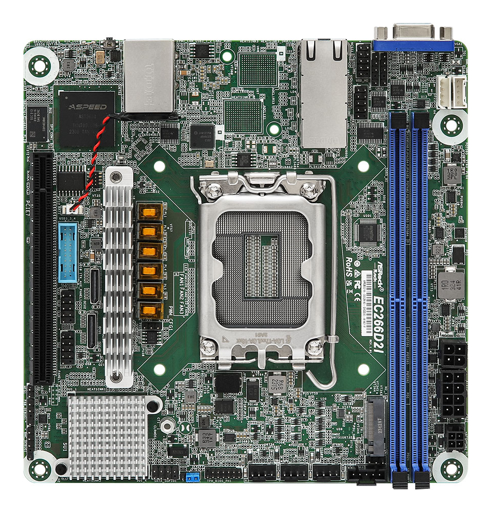 EU Product - EC266D2I Mainboard mini-ITX Intel C266 LGA 1700 - Motherboard - Intel Sockel 1700 (Core i) thumbnail