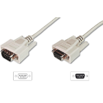 Digitus AK-610203-100-E seriële kabel Beige 10 m DB-9