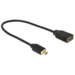 DeLOCK 0.2m, HDMI-A/HDMI Micro-D HDMI cable HDMI Type D (Micro) HDMI Type A (Standard) Black