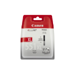 Canon 6447B004/CLI-551GYXL Ink cartridge gray high-capacity Blister, 680 pages 275 Photos 11ml for Canon Pixma IP 8700/MG 6350/MG 7550