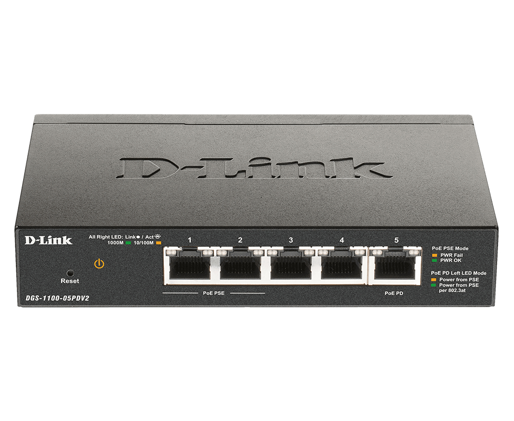Image of D-Link DGS-1100-05PDV2 network switch Managed Gigabit Ethernet...