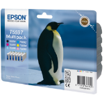 Epson C13T55974010/T559740 Ink cartridge multi pack Bk,C,M,Y,LC,LM, 6x400 pages 6x13ml Pack=6 for Epson Stylus Photo RX 700