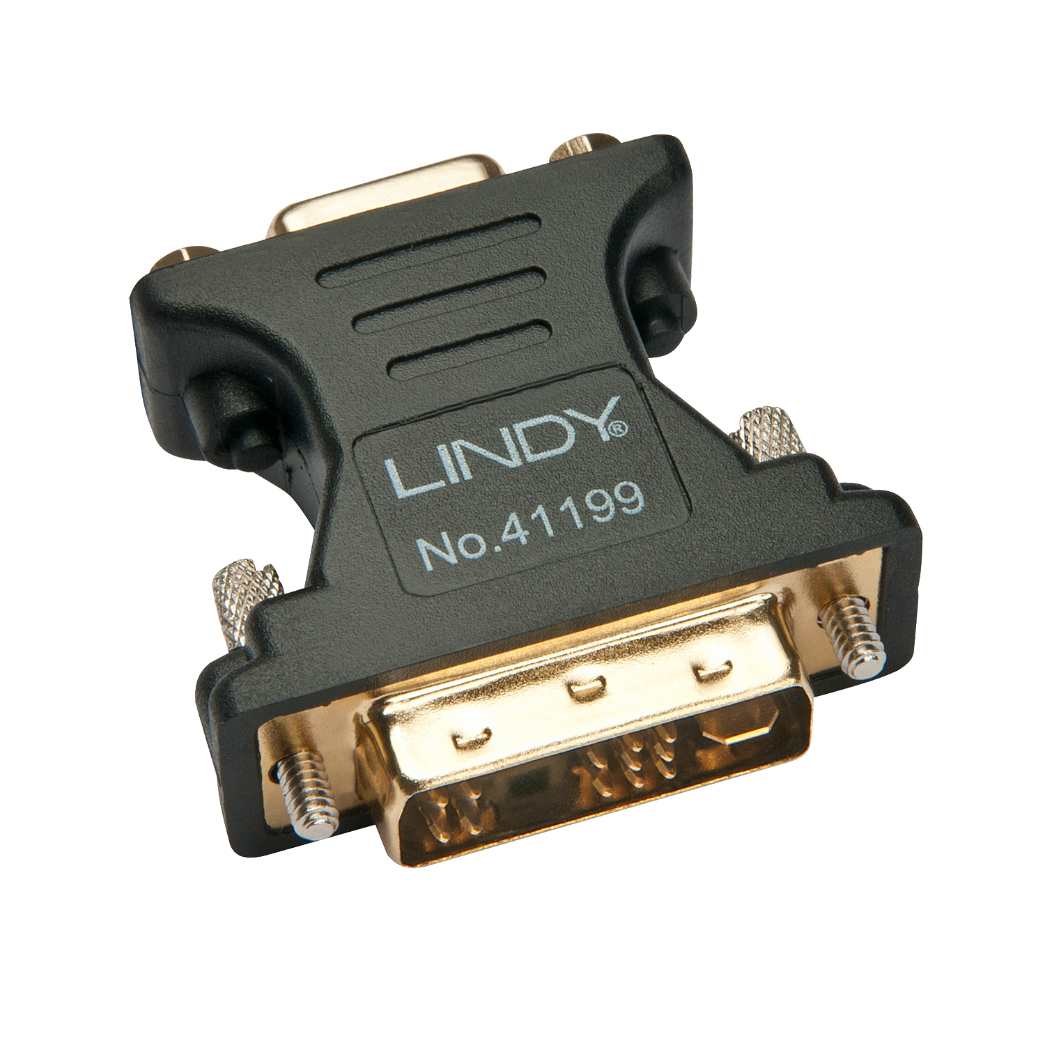 Photos - Cable (video, audio, USB) Lindy DVI-A Male to VGA Female Adapter, Black 41199 