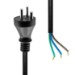 ProXtend Type K (Denmark) to Open End Power Cord Black 1m