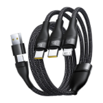 Baseus Cable 3in1 USB-C/USB-C/Light to USB-C /USB A, Flash 3 Series 1.5m Black