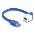 DeLOCK 86964 USB-kabel USB 3.2 Gen 1 (3.1 Gen 1) 0,2 m USB A Blauw, Wit
