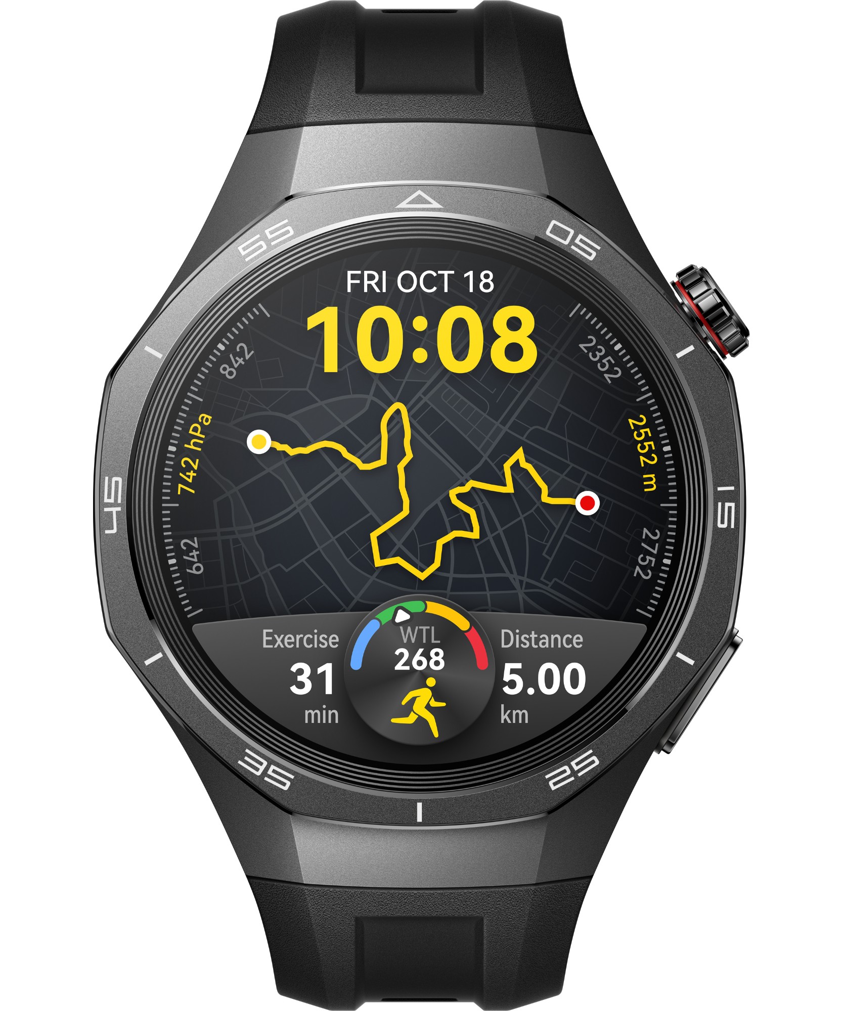 Huawei WATCH GT5 Pro 46mm 3.63 cm (1.43") AMOLED Digital 466 x 466 pixels Black GPS (satellite)