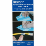 Brady PWC-PK-6 cable marker Transparent, White Vinyl 30 pc(s)